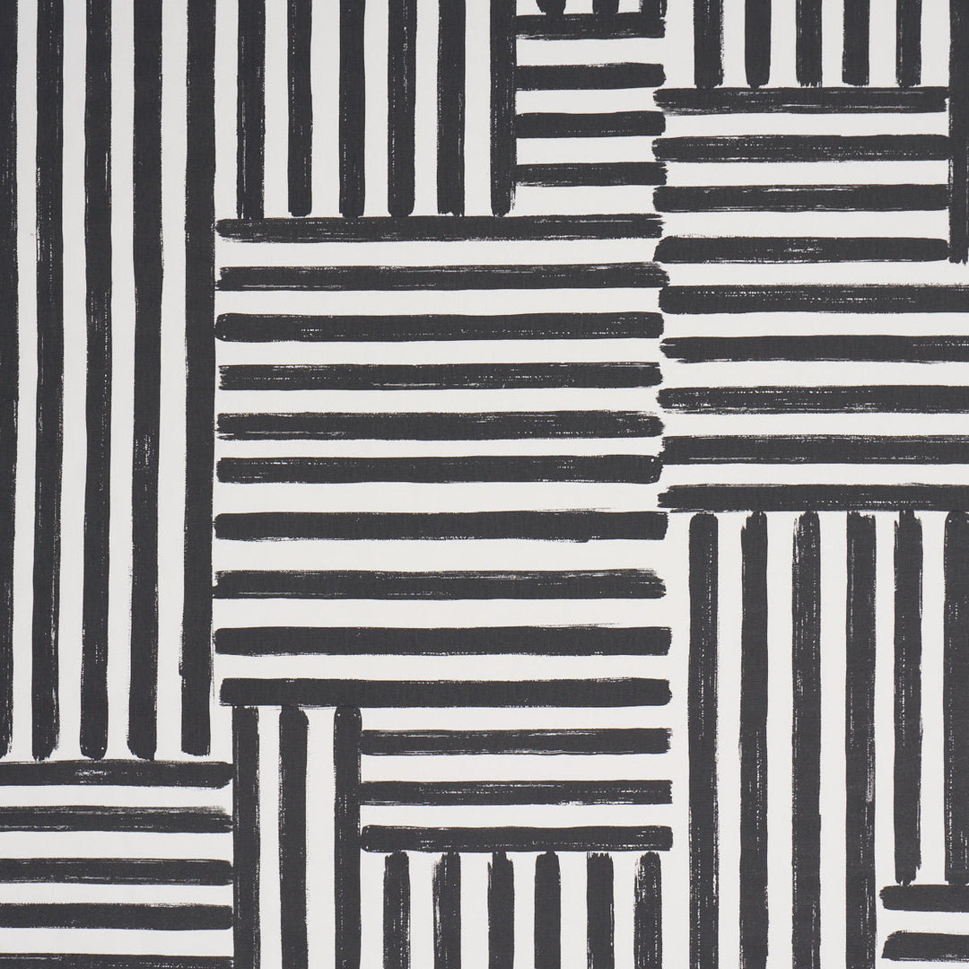Parson'S Stripe Hand-Print - Carbon by Schumacher Fabric
