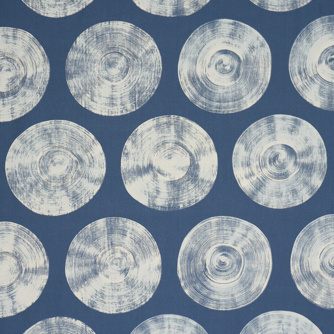 Painted Circles - Indigo by Schumacher Fabric