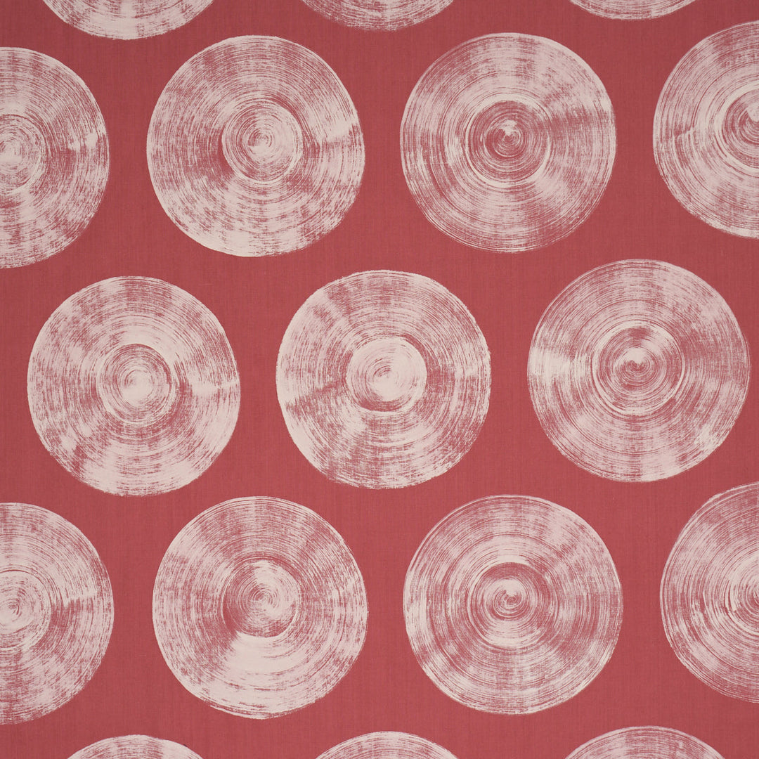 Painted Circles - Red by Schumacher Fabric