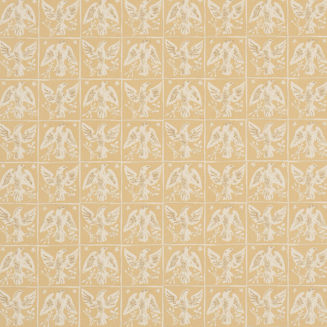 Barton'S Eagle Hand Print - Yellow by Schumacher Fabric