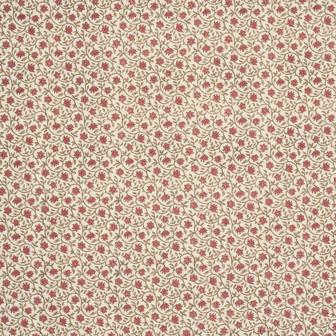 Malaya Hand-Block Print - Red by Schumacher Fabric