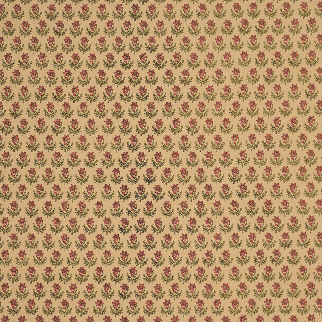 Amisha Hand-Print - Red & Mustard by Schumacher Fabric