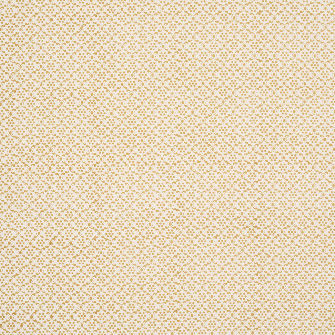 Laksha Hand-Block Print - Yellow by Schumacher Fabric