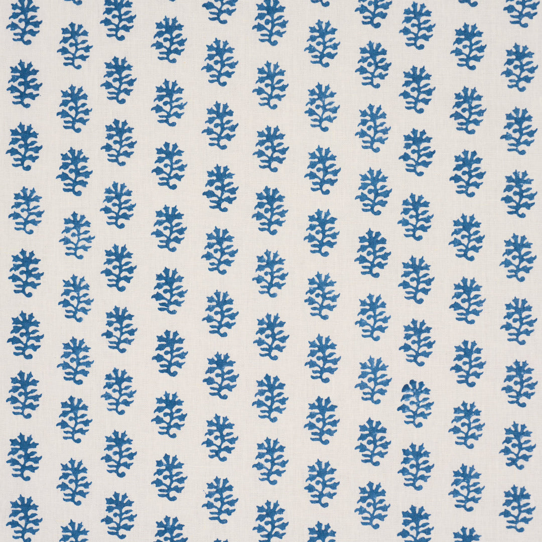 Iksha Hand-Block Print - Indigo by Schumacher Fabric