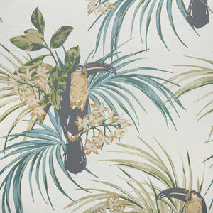 Le Toucan (Wp) # 03 Emerald by 1838 Wallcoverings Wallpaper