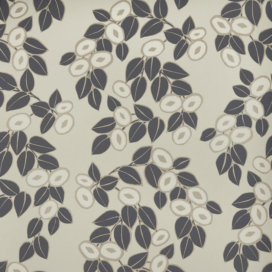 Rosetta (Wp) # 03 Jet by 1838 Wallcoverings Wallpaper Elodie STRAIGHT PASTE THE WALL UNITED KINGDOM V-25.5" 20.5"X11YD - Fabric Carolina -