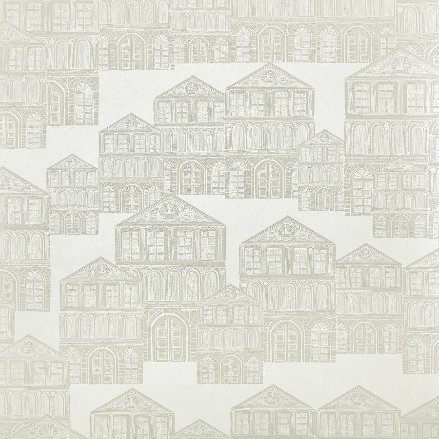 Maison (Wp) # 01 Ivory by 1838 Wallcoverings Designer Wallpaper Elodie HALF DROP PASTE THE WALL UNITED KINGDOM V-21" 20.5"X11YD - Swanky Fabrics -