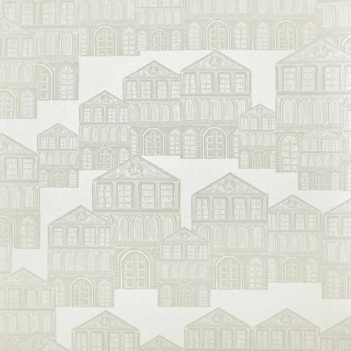 Maison (Wp) # 01 Ivory by 1838 Wallcoverings Designer Wallpaper Elodie HALF DROP PASTE THE WALL UNITED KINGDOM V-21" 20.5"X11YD - Swanky Fabrics -