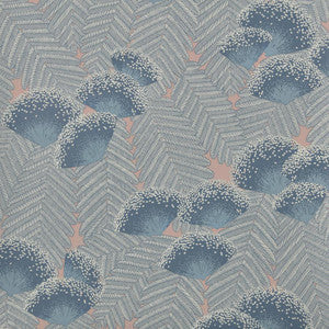 Clarice (Wp) # 01 Soft Blue by 1838 Wallcoverings Wallpaper