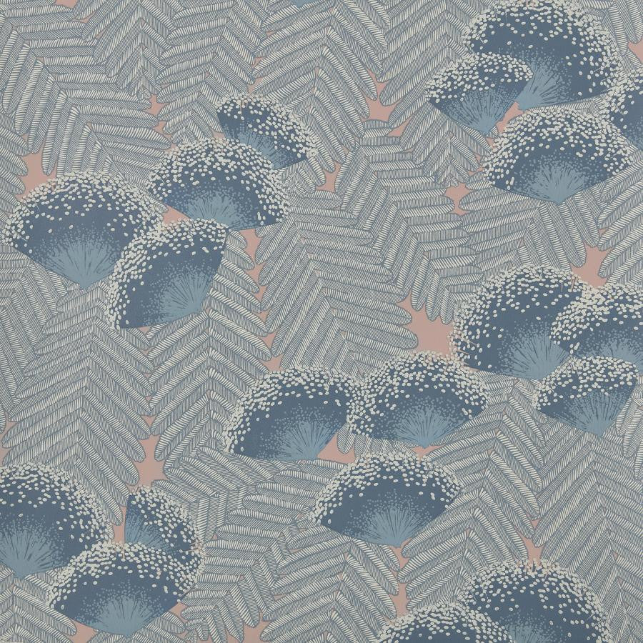 Clarice (Wp) # 01 Soft Blue by 1838 Wallcoverings Wallpaper Elodie HALF DROP PASTE THE WALL UNITED KINGDOM V-25.5" 20.5"X11YD - Fabric Carolina -