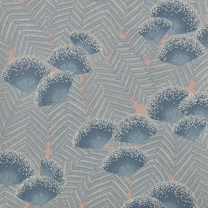 Clarice (Wp) # 01 Soft Blue by 1838 Wallcoverings Wallpaper Elodie HALF DROP PASTE THE WALL UNITED KINGDOM V-25.5" 20.5"X11YD - Fabric Carolina -