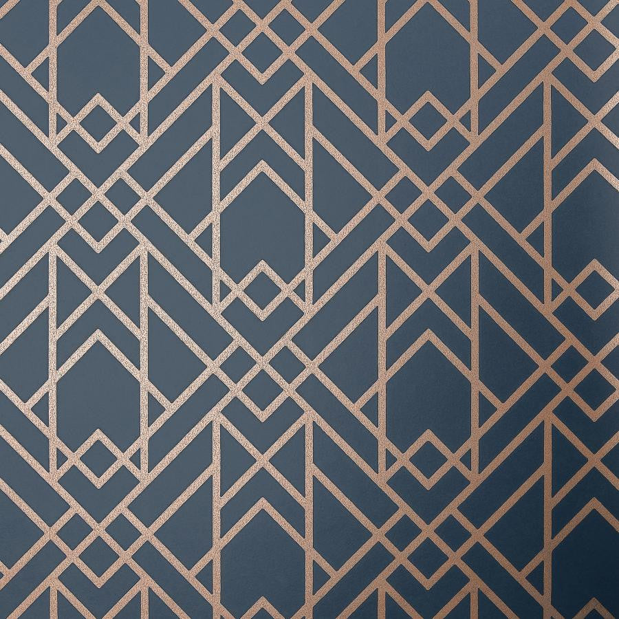 Metro (Wp) # 01 Midnight by 1838 Wallcoverings Wallpaper Elodie STRAIGHT PASTE THE WALL UNITED KINGDOM V-10.25" 20.5"X11YD - Fabric Carolina -