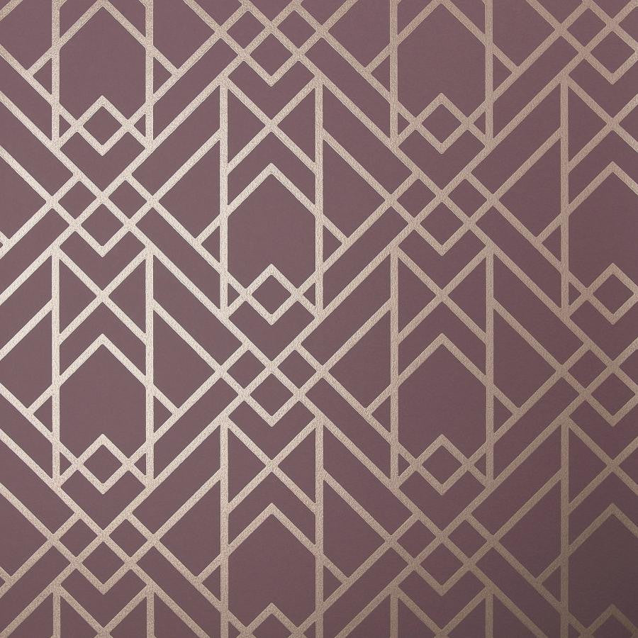 Metro (Wp) # 02 Cassis by 1838 Wallcoverings Wallpaper Elodie STRAIGHT PASTE THE WALL UNITED KINGDOM V-10.25" 20.5"X11YD - Fabric Carolina -