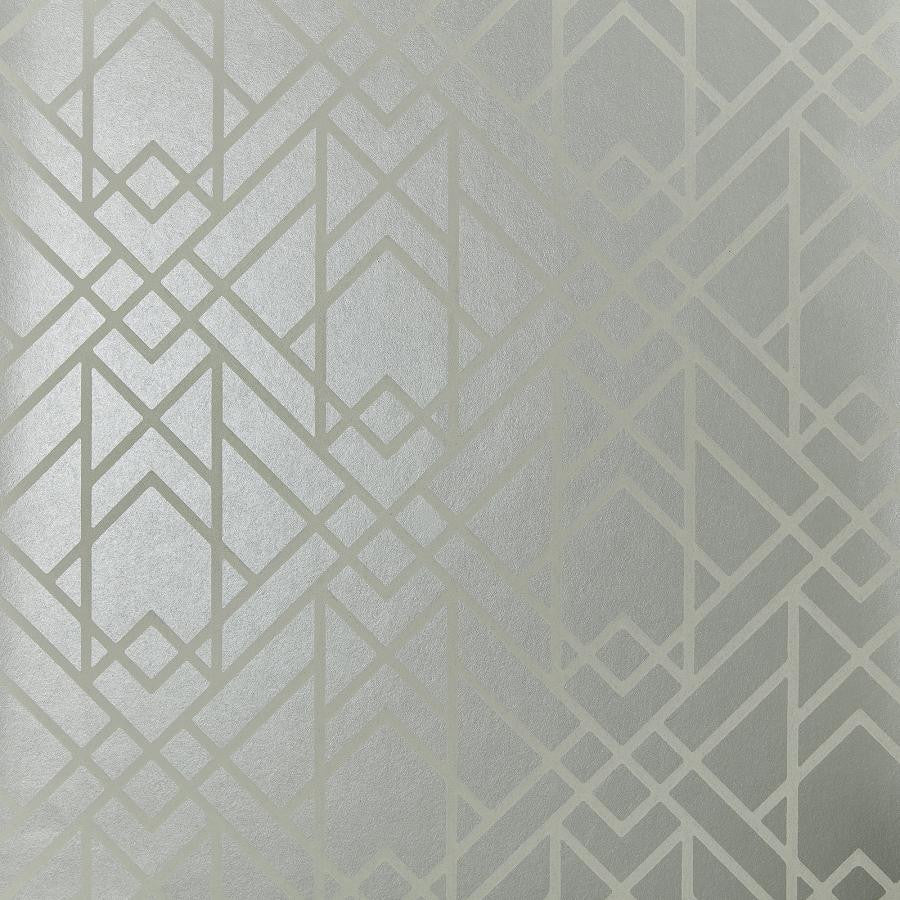 Metro (Wp) # 05 Soft Grey by 1838 Wallcoverings Designer Wallpaper Elodie STRAIGHT PASTE THE WALL UNITED KINGDOM V-10.25" 20.5"X11YD - Swanky Fabrics -
