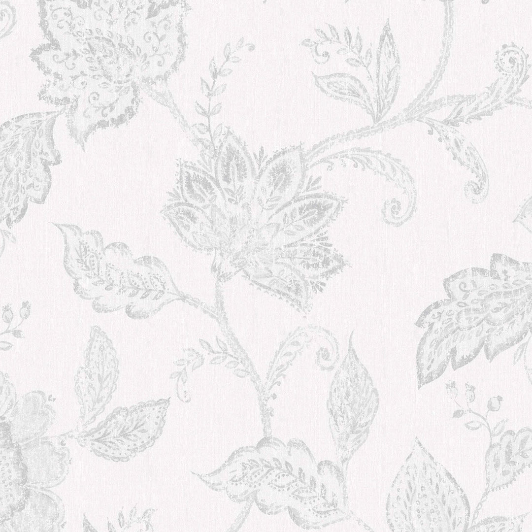 Indigo Bloom - Grey by Schumacher Wallcovering