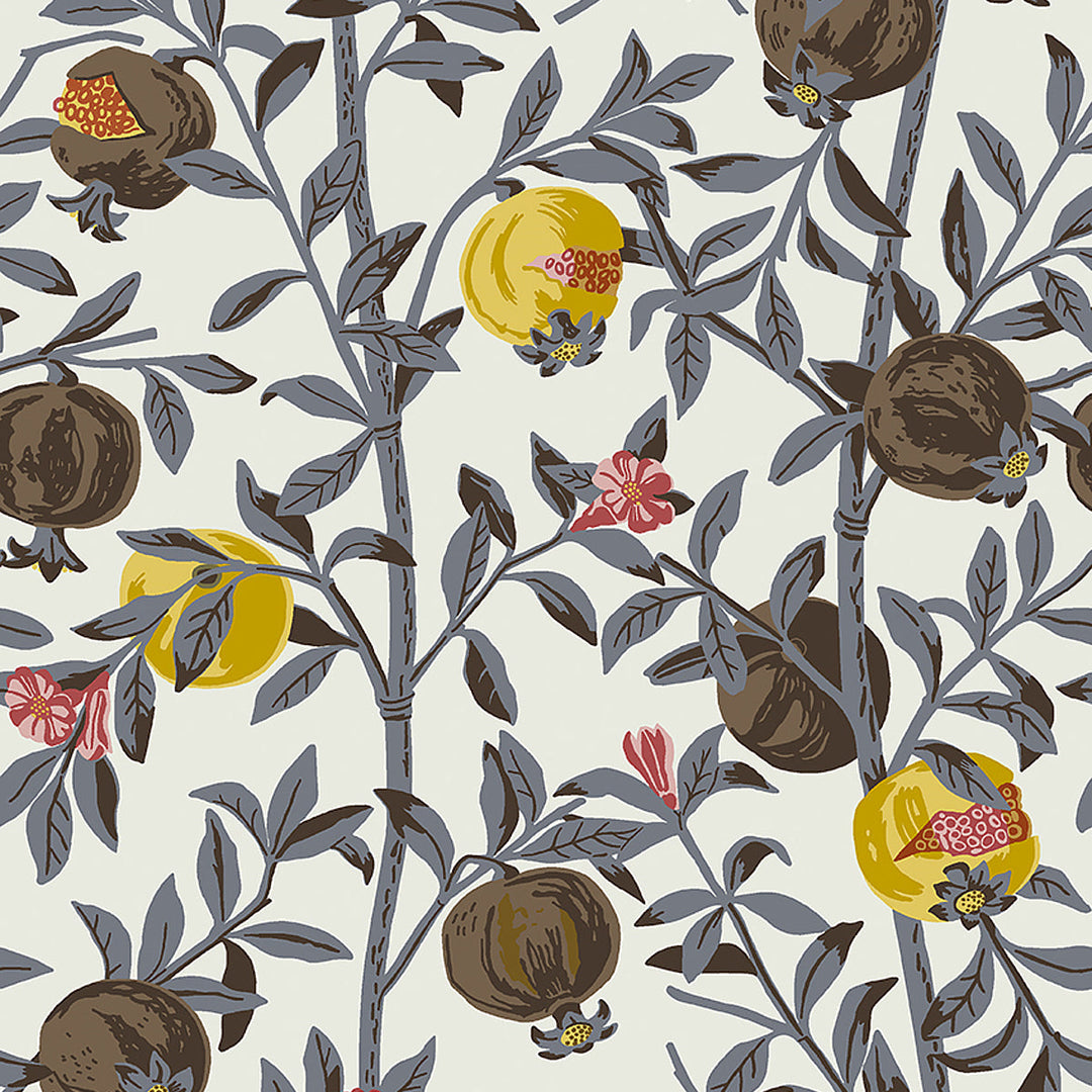 Granatapple - Slate And Ochre by Schumacher Wallcovering