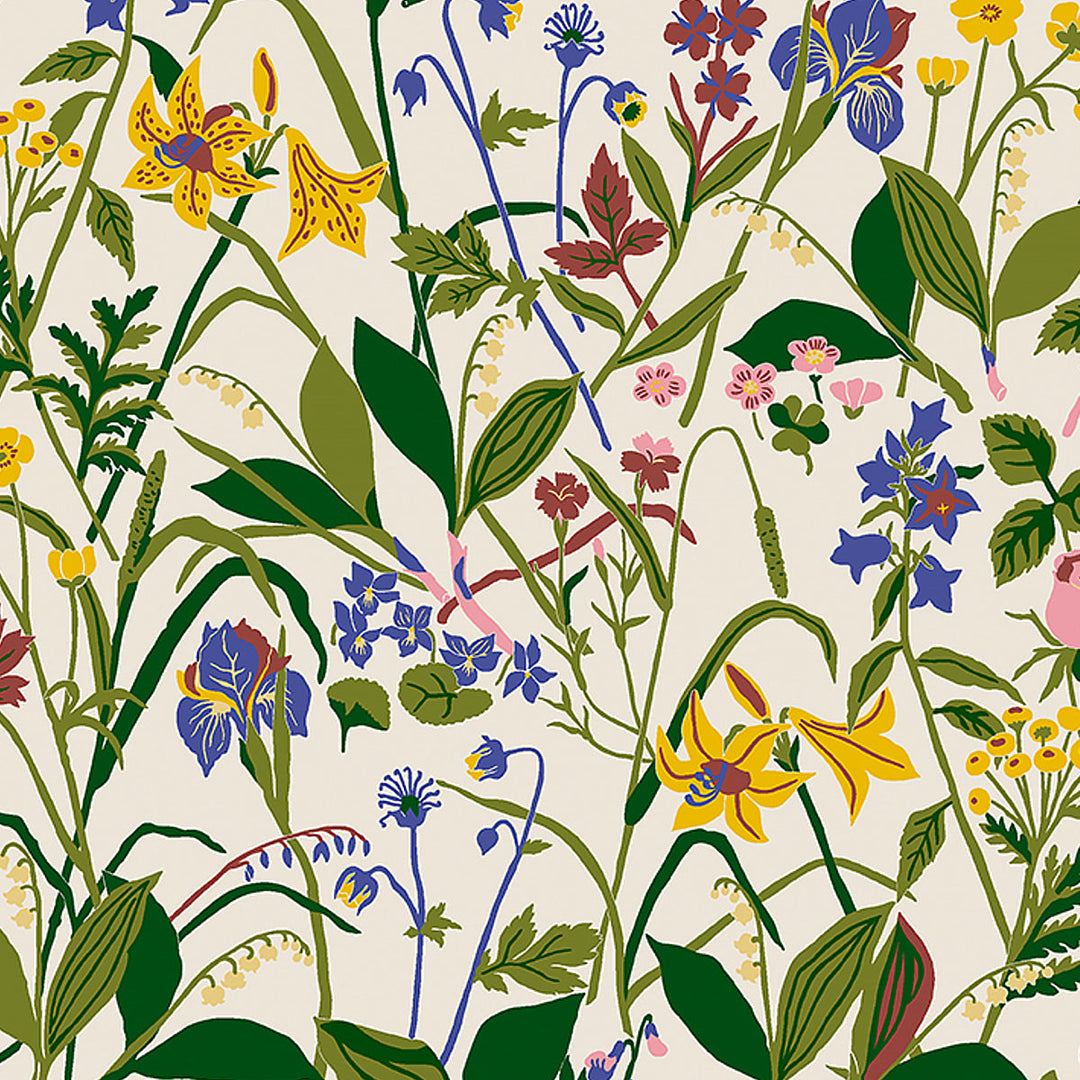 Ros Och Lilja - Ivory by Schumacher Wallcovering
