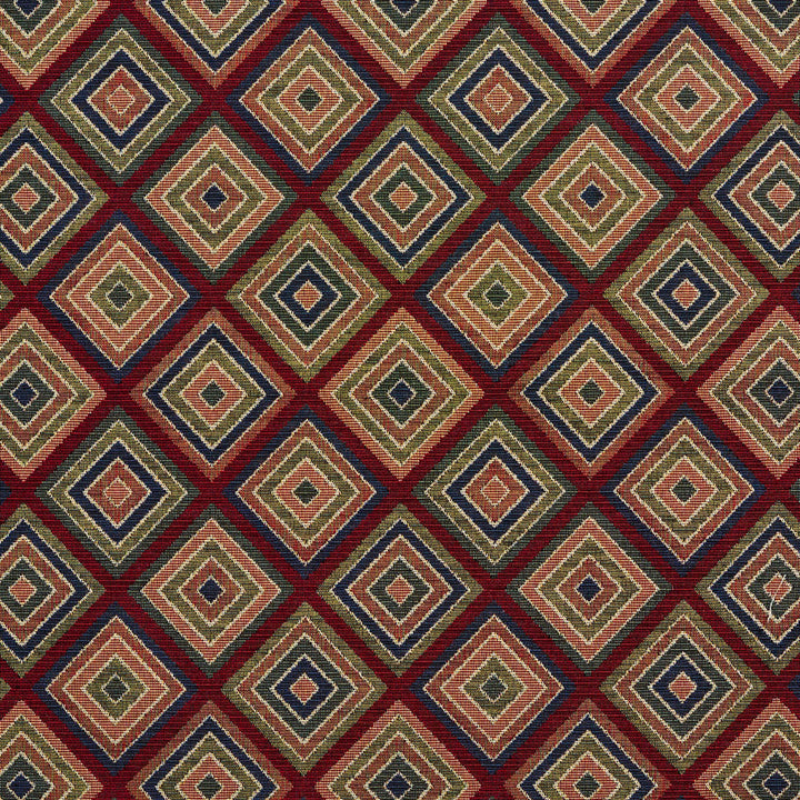 1965 Merlot Diamond by Charlotte Fabric Tapestry Classics 70% Polyester, 30% Cotton Asia Exceeds 45,000 Wyzenbeek Rubs (Heavy Duty) Horizontal: 7.5" x Vertical: 7.5" 54 Inches - Fabric Carolina -