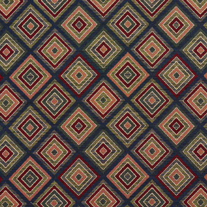 1967 Navy Diamond by Charlotte Designer Fabric Tapestry Classics 70% Polyester, 30% Cotton Asia Exceeds 45,000 Wyzenbeek Rubs (Heavy Duty) </p><p>Repeat: Horizontal: 7.5" x Vertical: 7.5" 54 Inches - Swanky Fabrics -
