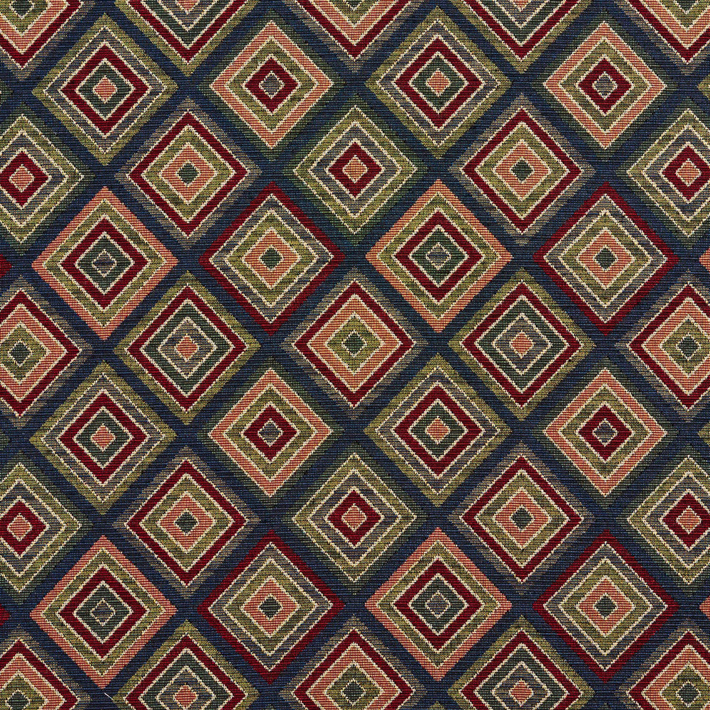 1967 Navy Diamond by Charlotte Fabric Tapestry Classics 70% Polyester, 30% Cotton Asia Exceeds 45,000 Wyzenbeek Rubs (Heavy Duty) </p><p>Repeat: Horizontal: 7.5" x Vertical: 7.5" 54 Inches - Fabric Carolina -