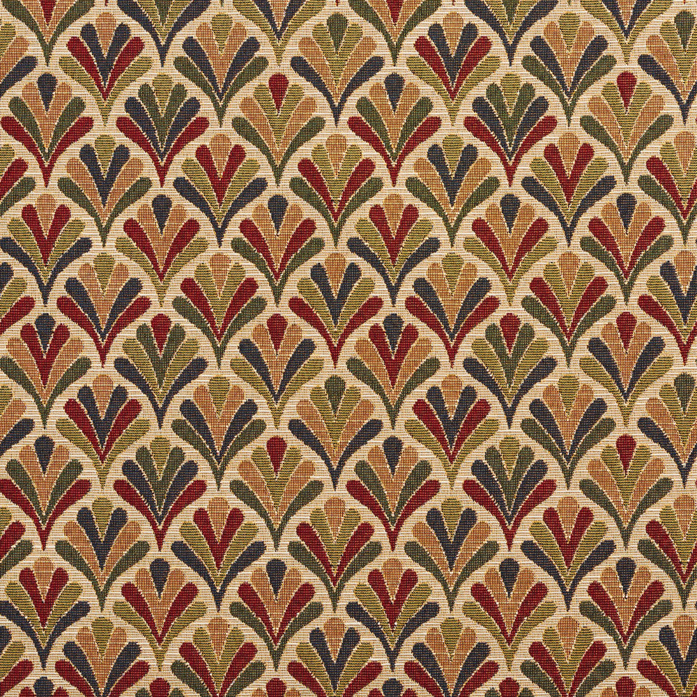 1976 Ecru Fan by Charlotte Fabric Tapestry Classics 70% Polyester, 30% Cotton Asia Exceeds 45,000 Wyzenbeek Rubs (Heavy Duty) Horizontal: 7.5" x Vertical: 7.5" 54 Inches - Fabric Carolina -