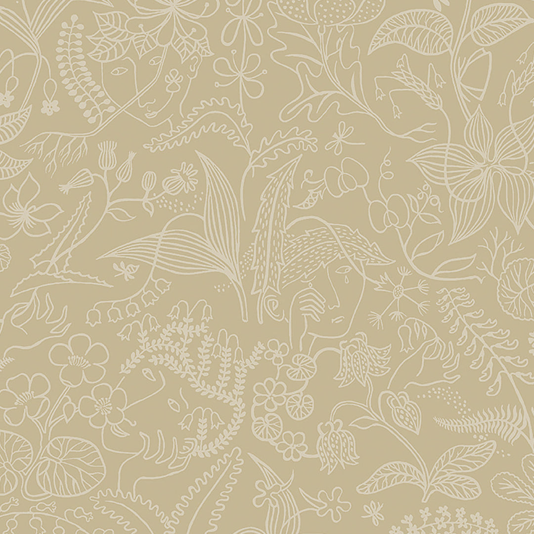 Grazia - Parchment by Schumacher Wallcovering