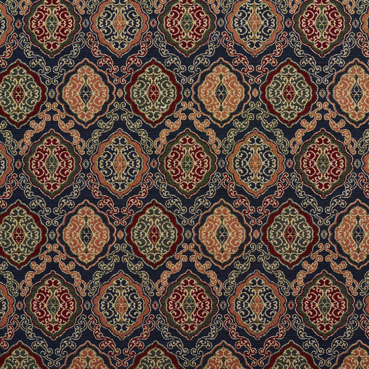1983 Navy Heirloom by Charlotte Fabric Tapestry Classics 70% Polyester, 30% Cotton Asia Exceeds 45,000 Wyzenbeek Rubs (Heavy Duty) Horizontal: 14.5" x Vertical: 7.5" 54 Inches - Fabric Carolina -