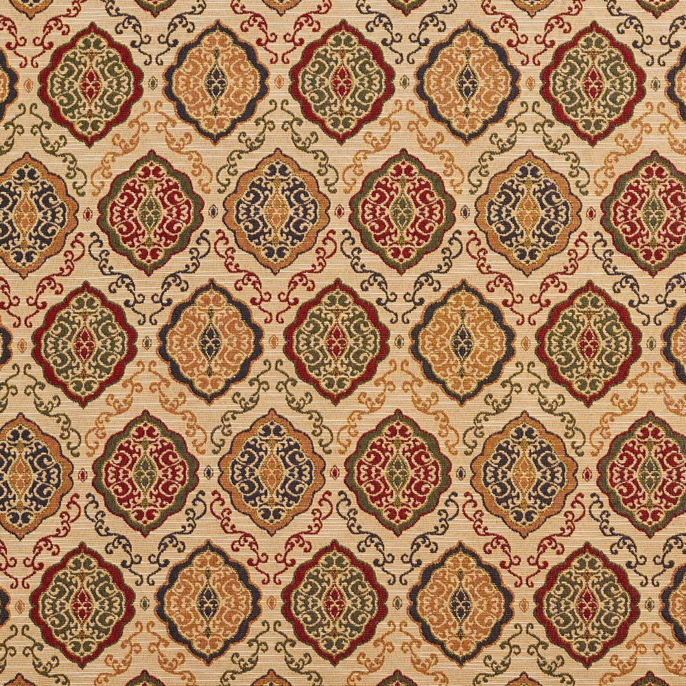 1984 Ecru Heirloom by Charlotte Designer Fabric Tapestry Classics 70% Polyester, 30% Cotton Asia Exceeds 45,000 Wyzenbeek Rubs (Heavy Duty) </p><p>Repeat: Horizontal: 14.5" x Vertical: 7.5" 54 Inches - Swanky Fabrics -