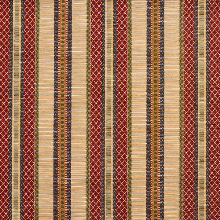 1988 Ecru Stripe by Charlotte Fabric Tapestry Classics 70% Polyester, 30% Cotton Asia Exceeds 45,000 Wyzenbeek Rubs (Heavy Duty) Horizontal: 7.25" 54 Inches - Fabric Carolina -