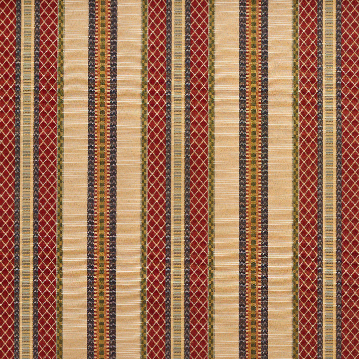1988 Ecru Stripe by Charlotte Designer Fabric Tapestry Classics 70% Polyester, 30% Cotton Asia Exceeds 45,000 Wyzenbeek Rubs (Heavy Duty) </p><p>Repeat: Horizontal: 7.25" 54 Inches - Swanky Fabrics -