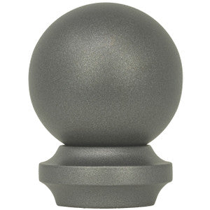 Metal Ball Finial 1 Graphite by Stout Hardware