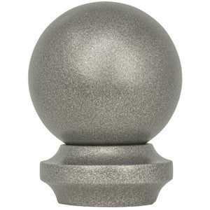 Metal Ball Finial 3 Smoke by Stout Hardware