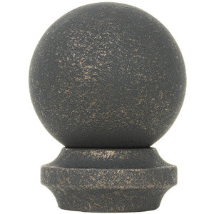 Metal Ball Finial 6 Charcoal by Stout Hardware