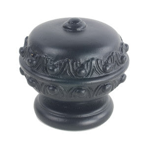 Egg Finial 1 Black by Stout Hardware