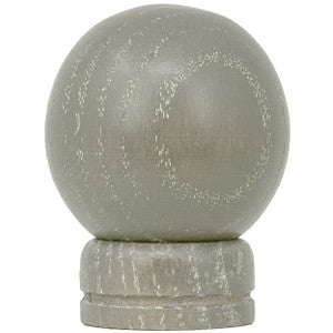 Wood Ball Finial 1 Stone by Stout Hardware