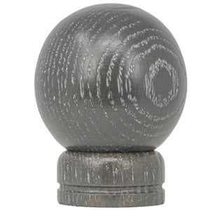 Wood Ball Finial 2 Grey by Stout Hardware