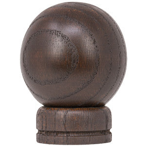 Wood Ball Finial 4 Espresso by Stout Hardware