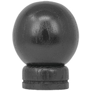 Wood Ball Finial 5 Black by Stout Hardware