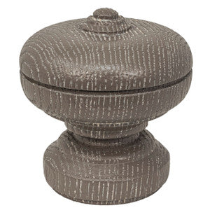 Wood Urn Finial 2 Grey by Stout Hardware