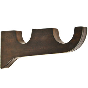 Double Wood Bracket 1 Chocoalte by Stout Hardware