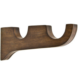 Double Wood Bracket 2 Walnut by Stout Hardware