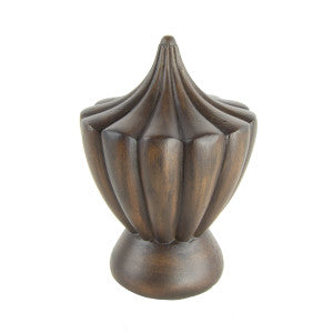 Torch Finial 1 Chocolate by Stout Hardware