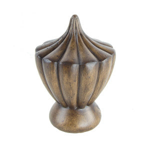 Torch Finial 2 Walnut by Stout Hardware
