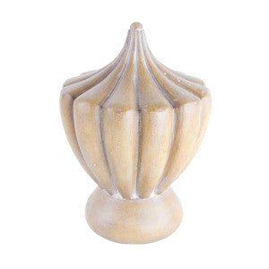 Torch Finial 4 Pickled Oak by Stout Hardware
