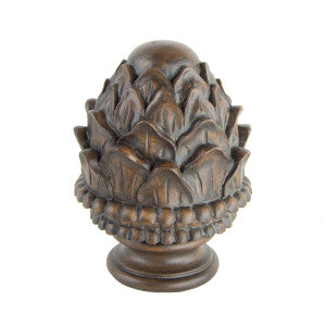 Pineapple Finial 1 Chocolate by Stout Hardware