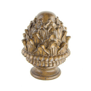 Pineapple Finial 2 Walnut by Stout Hardware