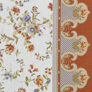 200015H 633 Canton Rose Red/Sage by DF Monogram Fabric