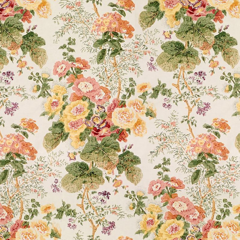 2005100.319 Hollyhock Hb Red/Green by Lee Jofa Fabric see sample Cotton 100% Thailand see sample Horizontal: 33 inches and Vertical: 40 inches 49 inches - Fabric Carolina -