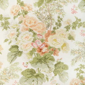 Hollyhock Hdb Apricot/Moss 2005100.312.0 by Lee Jofa Fabric