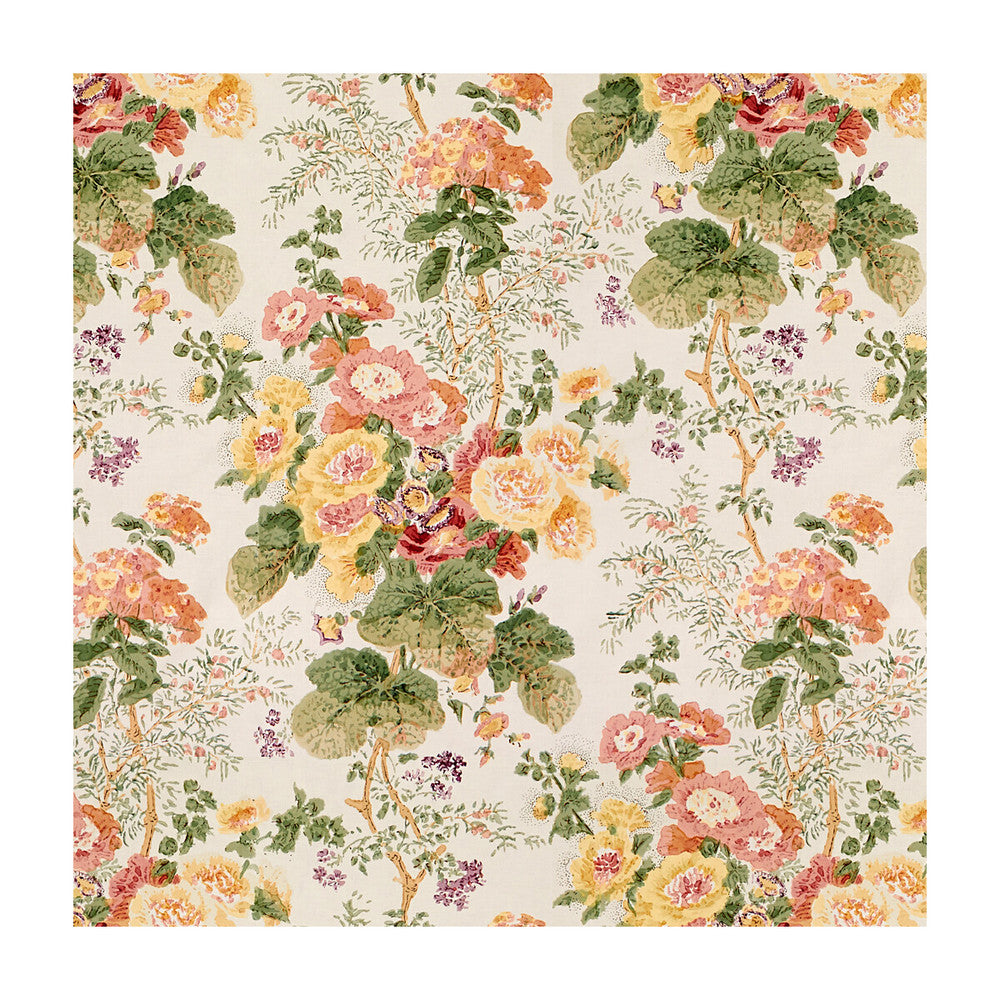 Hollyhock Hdb Red/Green by Lee Jofa Fabric - COTTON - 100% Thailand - Horizontal: 33 and Vertical: 40 49 - Fabric Carolina -